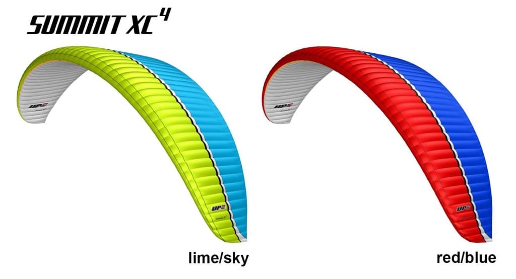 up paragliders summit XC4 colors
