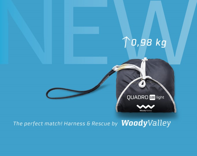 Buy paragliding reserve parachute Woody Valley Quadro 100 Light and 115 paragliding montenegro quadro 100 light