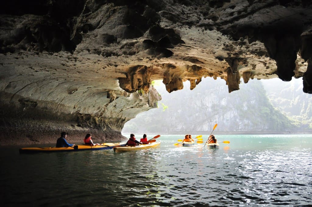 kayaking cave