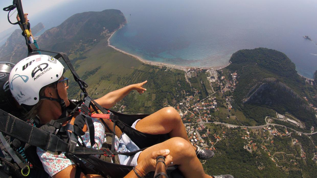 buljarica paragliding montenegro