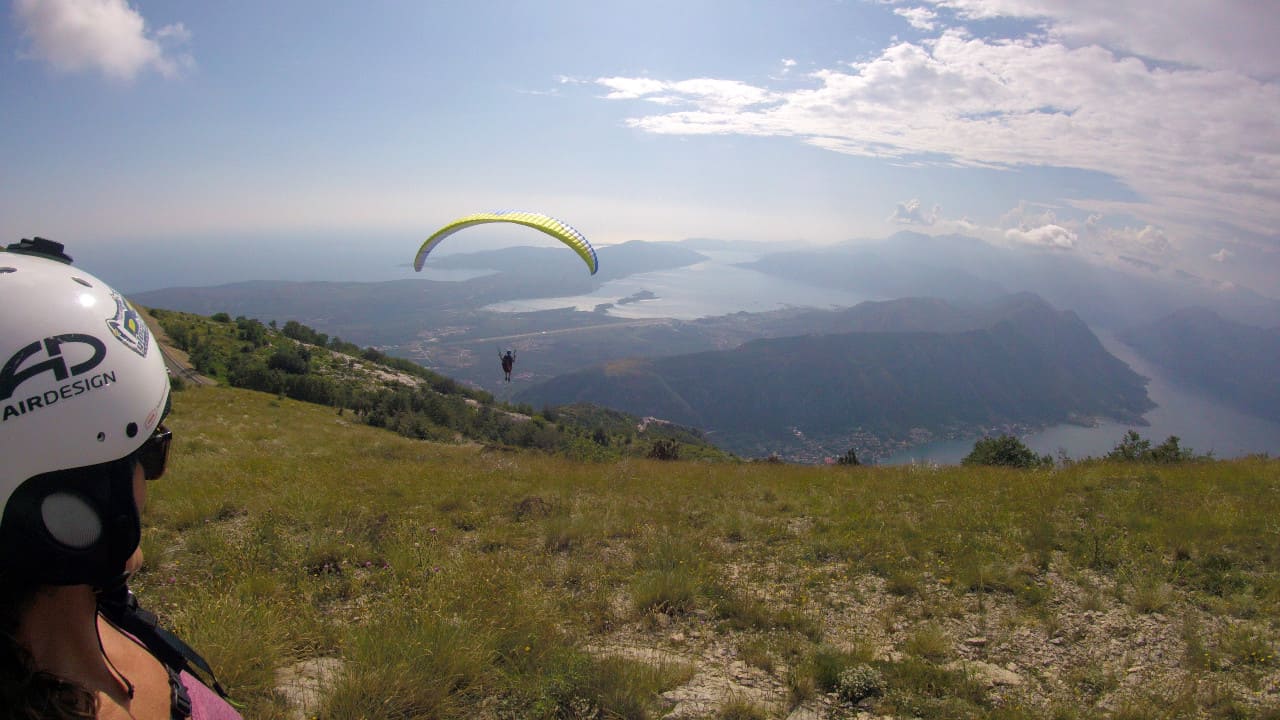Kotor paragliding launch place
